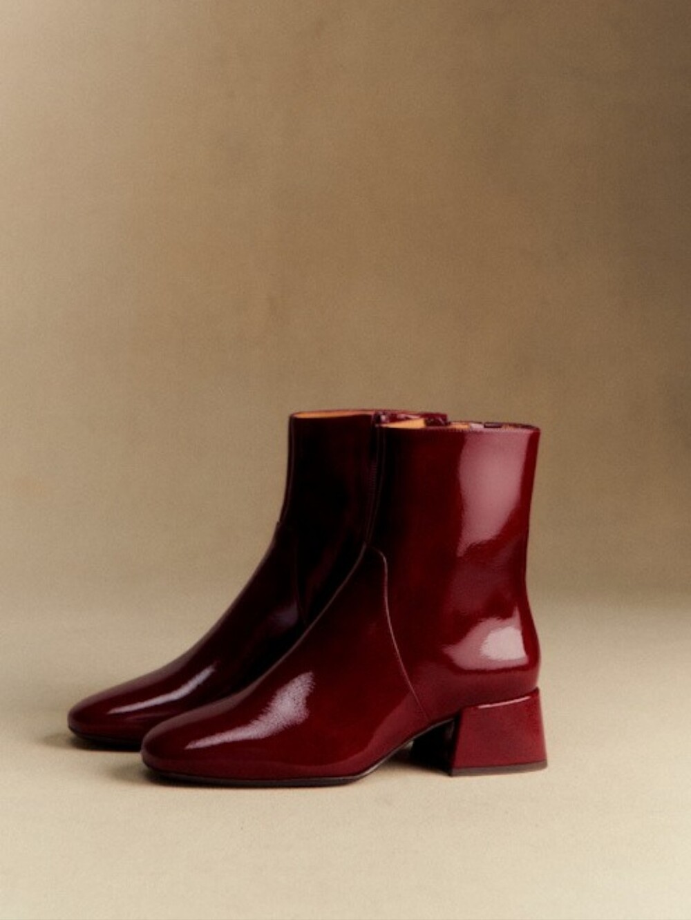 SÉZANE Low Paulette Patent Ankle Boots 37